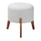 Baxton Studio Elkie Japandi Light Grey Boucle Fabric and Walnut Brown Finished Wood Ottoman Footstool 233-13323-ZORO - alternate 1